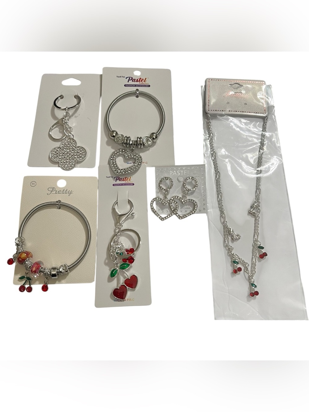 6pc Silvertone Jewelry Bundle